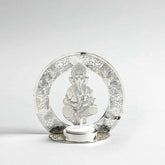 Ganesha T- Light Candle Holder Silver